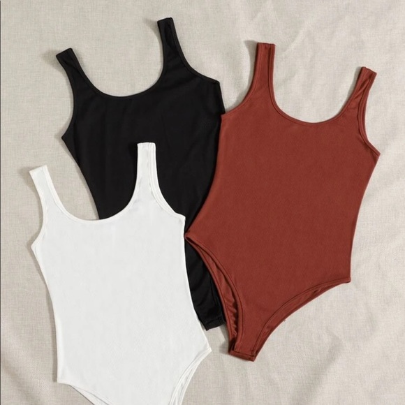 3 Piece Ribbed Tank Bodysuit